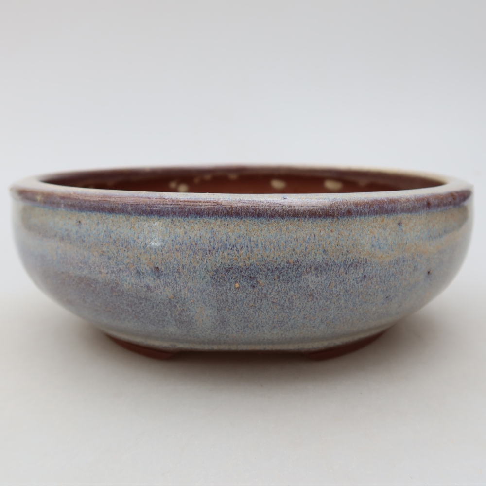 Keramik-Bonsai-Schale, 14,5 x 14,5 x 5 cm, Farbe: Blau