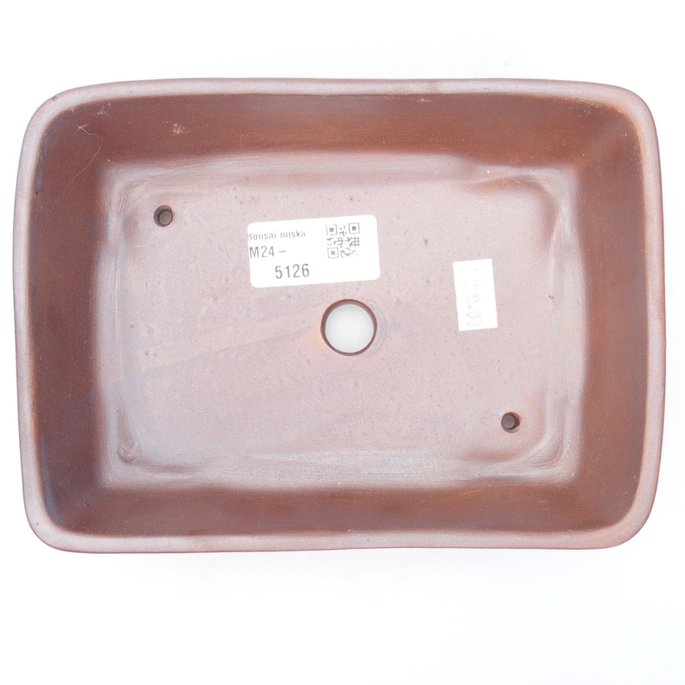 Bonsaischale aus Keramik 18 x 13,5 x 5 cm, metallfarben