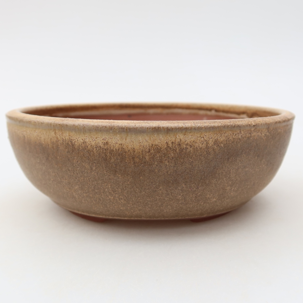 Bonsaischale aus Keramik 15 x 15 x 5 cm, braun