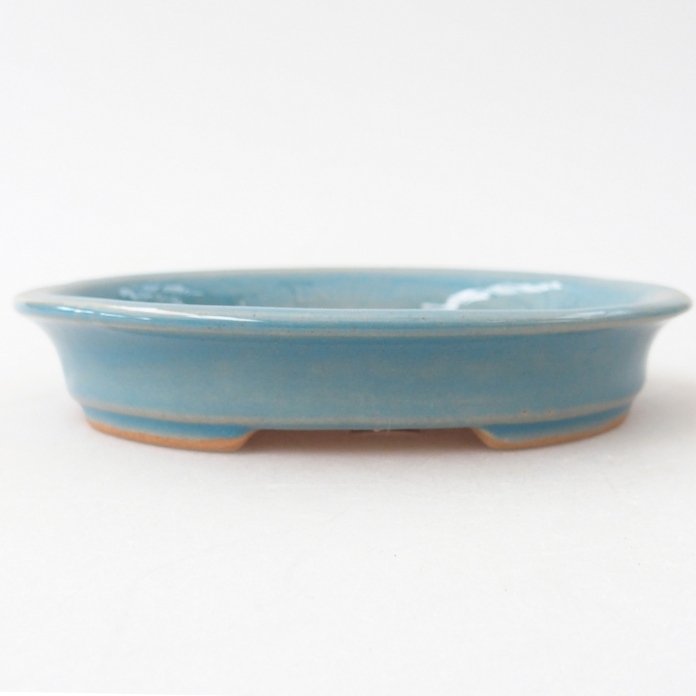 Bonsaischale aus Keramik 12,5 x 10,5 x 2 cm, Farbe blau