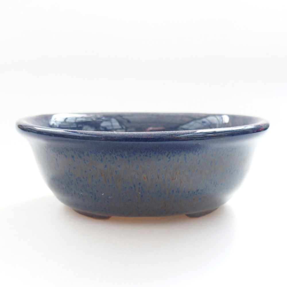 Bonsaischale aus Keramik 15,5 x 12 x 6 cm, Farbe blau