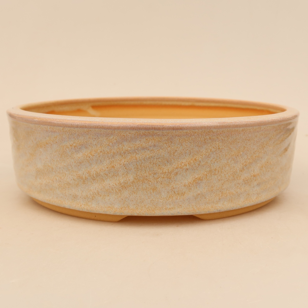 Keramik-Bonsai-Schale 23 x 23 x 6,5 cm, Farbe: Beige