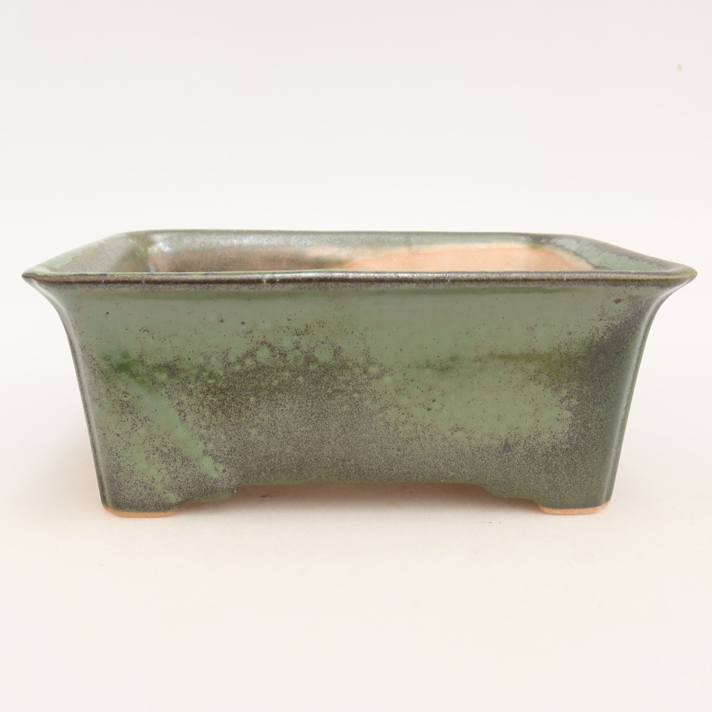 Keramik-Bonsai-Schale 18 x 14 x 7 cm, Farbe: grün