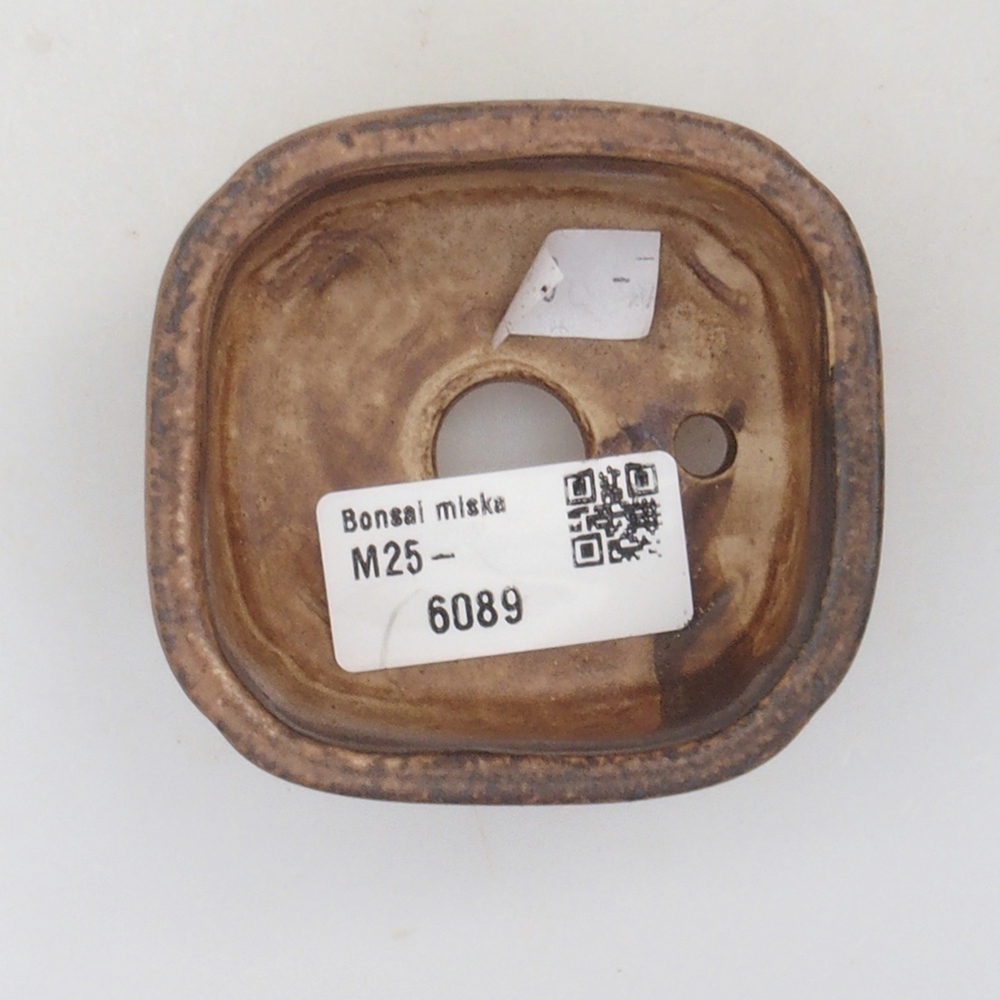 Bonsaischale aus Keramik 10 x 8,5 x 4 cm, braun