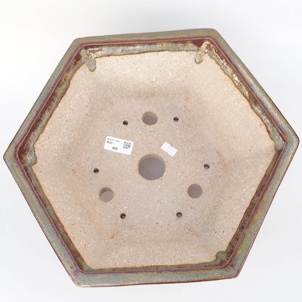 Bonsaischale aus Keramik 36 x 31,5 x 14 cm, braun