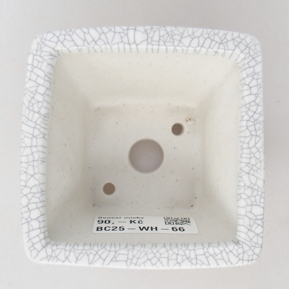 Bonsaischale aus Keramik 8,5 x 8,5 x 5 cm, Raku-Farbe