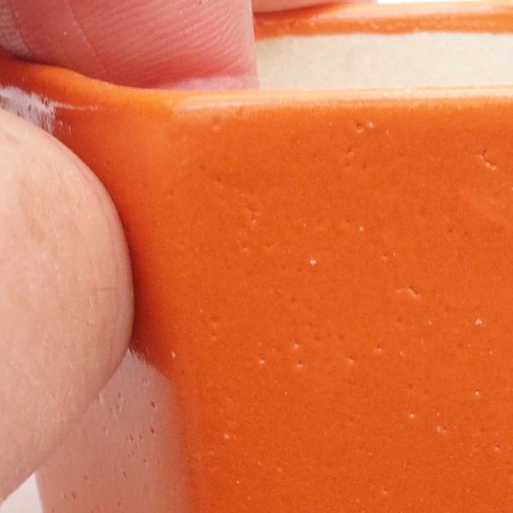 Mini-Bonsaischale 6,5 x 6 x 4,5 cm, orange