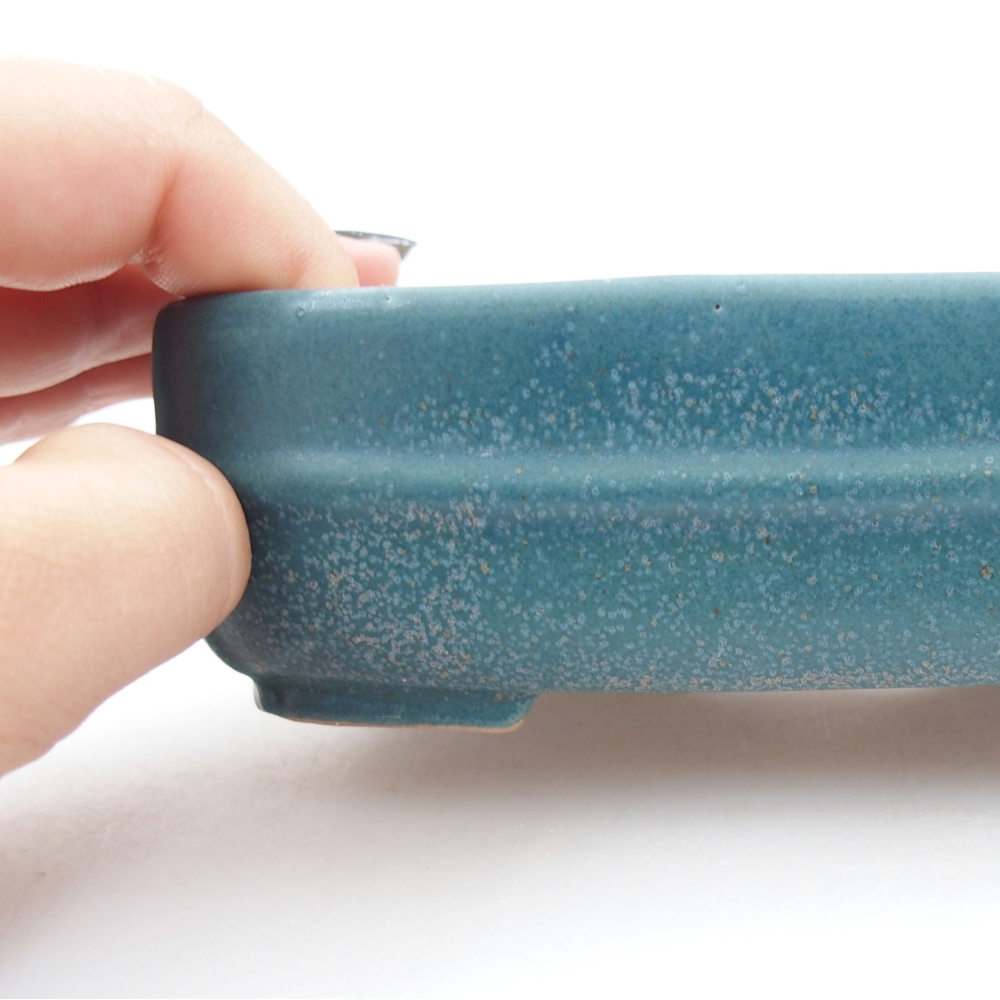 Bonsaischale aus Keramik 15,5 x 12 x 6 cm, Farbe blau