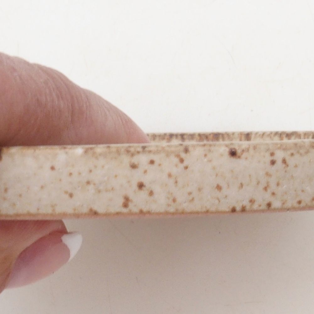 Runde Bonsai-Konsole D6-L - 13,5 x 13,5 x 1 cm - beige