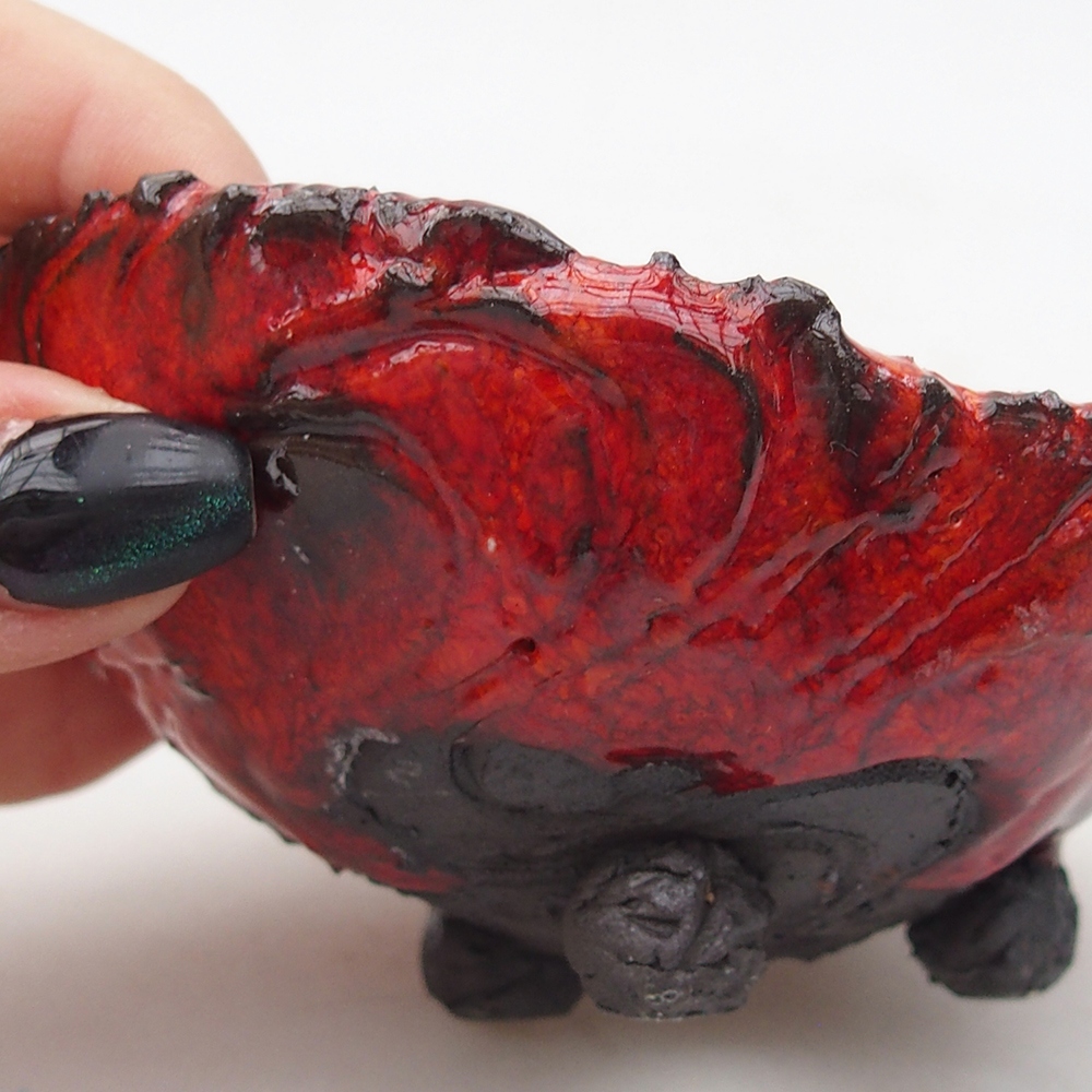 Keramikschale 10 x 9,5 x 5 cm , Farbe rot