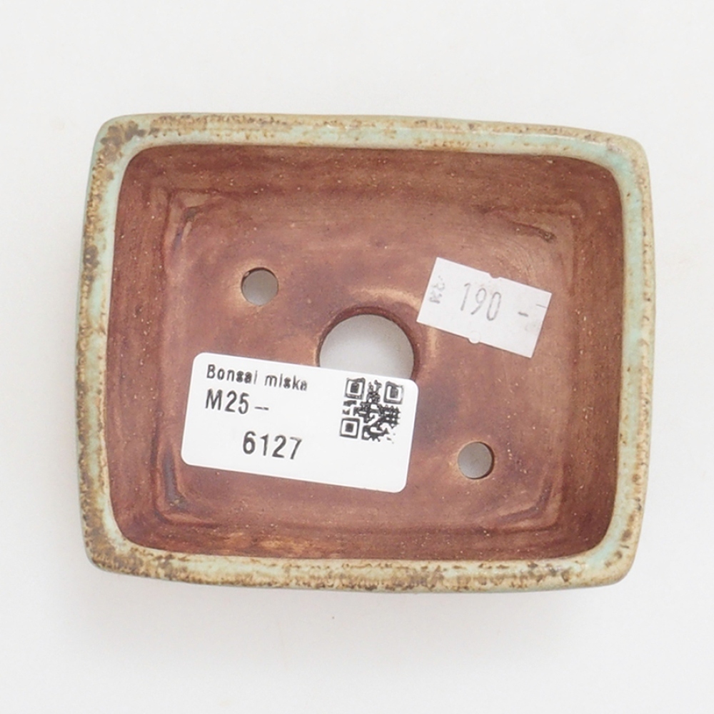 Bonsaischale aus Keramik 10 x 8,5 x 4 cm, braun