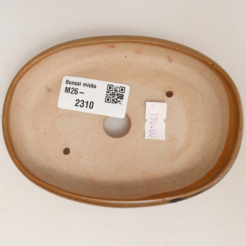 Keramik-Bonsai-Schale, 13 x 9,5 x 2,5 cm, Farbe: braun