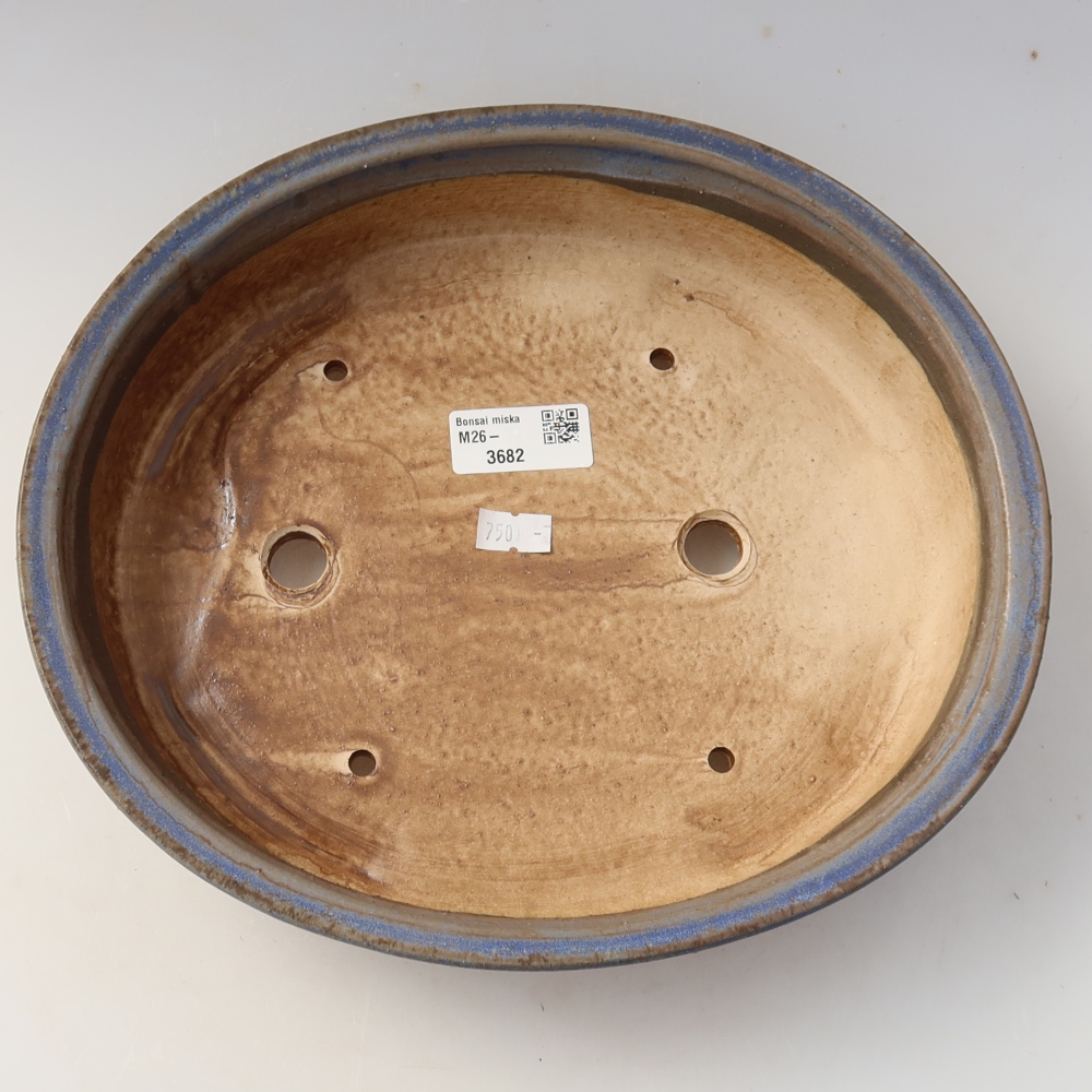 Keramik-Bonsai-Schale 26 x 24 x 6 cm, Farbe: Blau