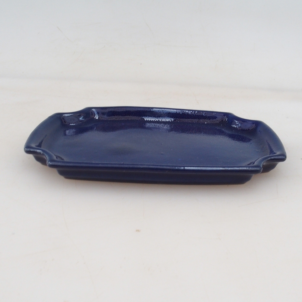 Keramische Untertasse H01 - 11,5 x 8 x 0,5 cm - blau