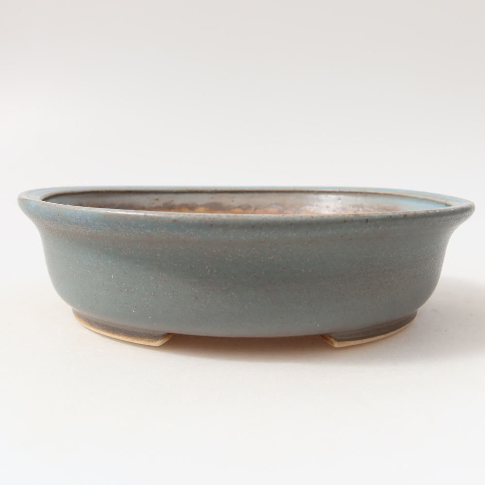 Keramik-Bonsai-Schale, 15,5 × 14,5 × 4 cm, Farbe: Blau