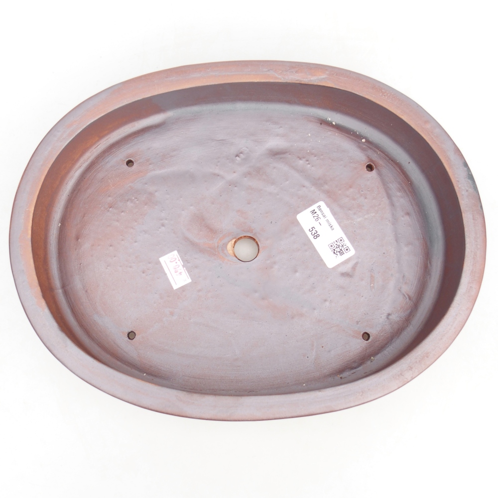 Bonsaischale aus Keramik 27 x 21 x 5 cm, metallfarben