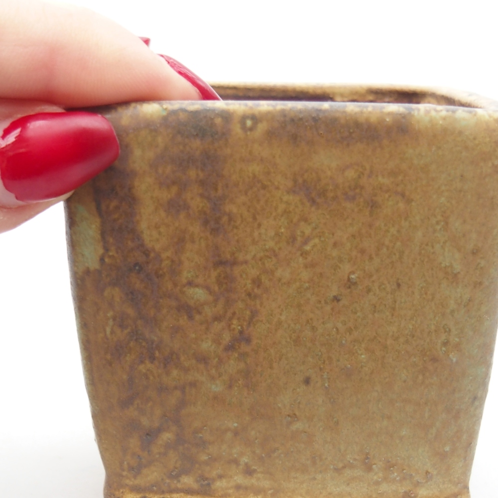 Bonsaischale aus Keramik 6,5 x 6,5 x 7 cm, grün