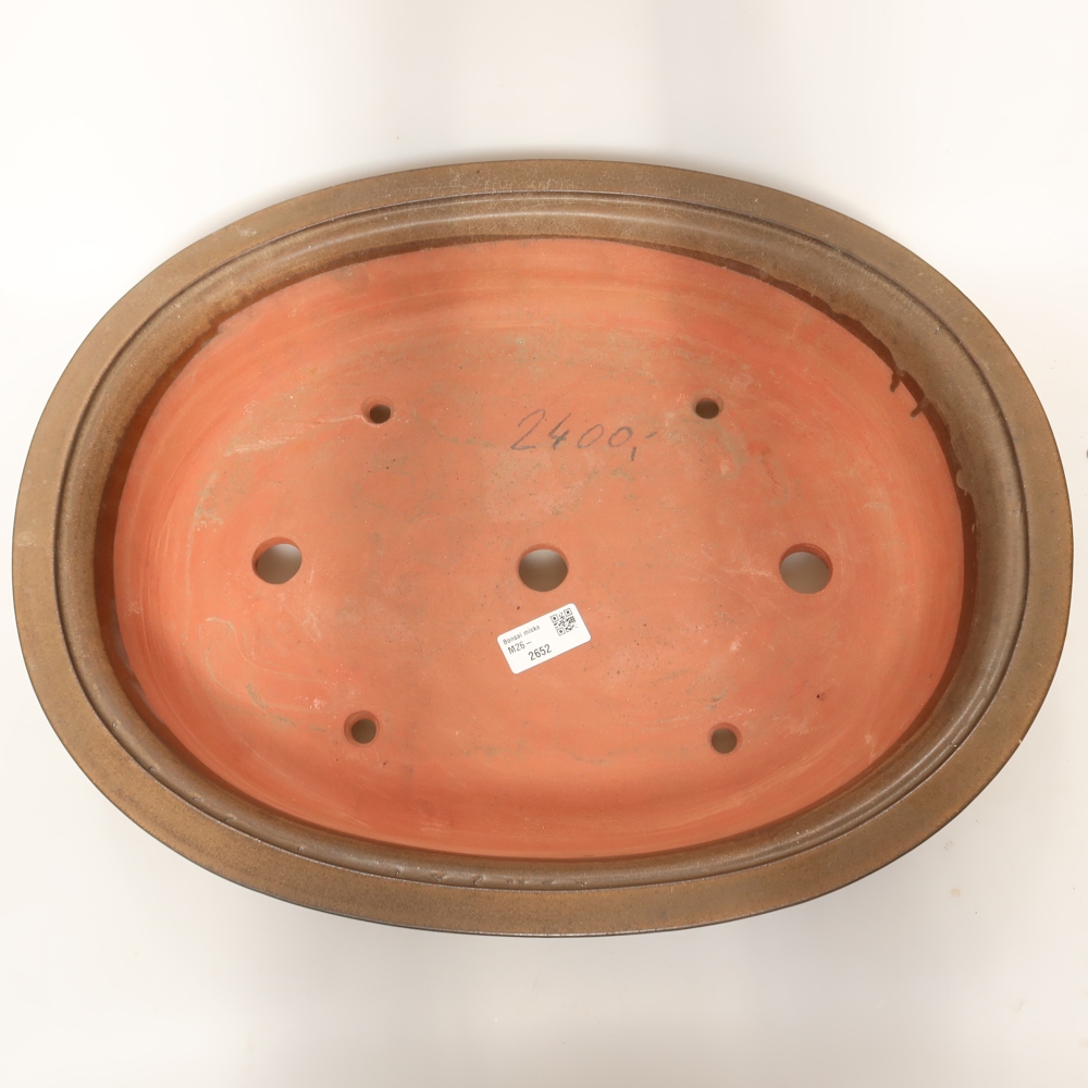 Keramikschale  46 x 36 x 8,5 cm, Farbe: braun