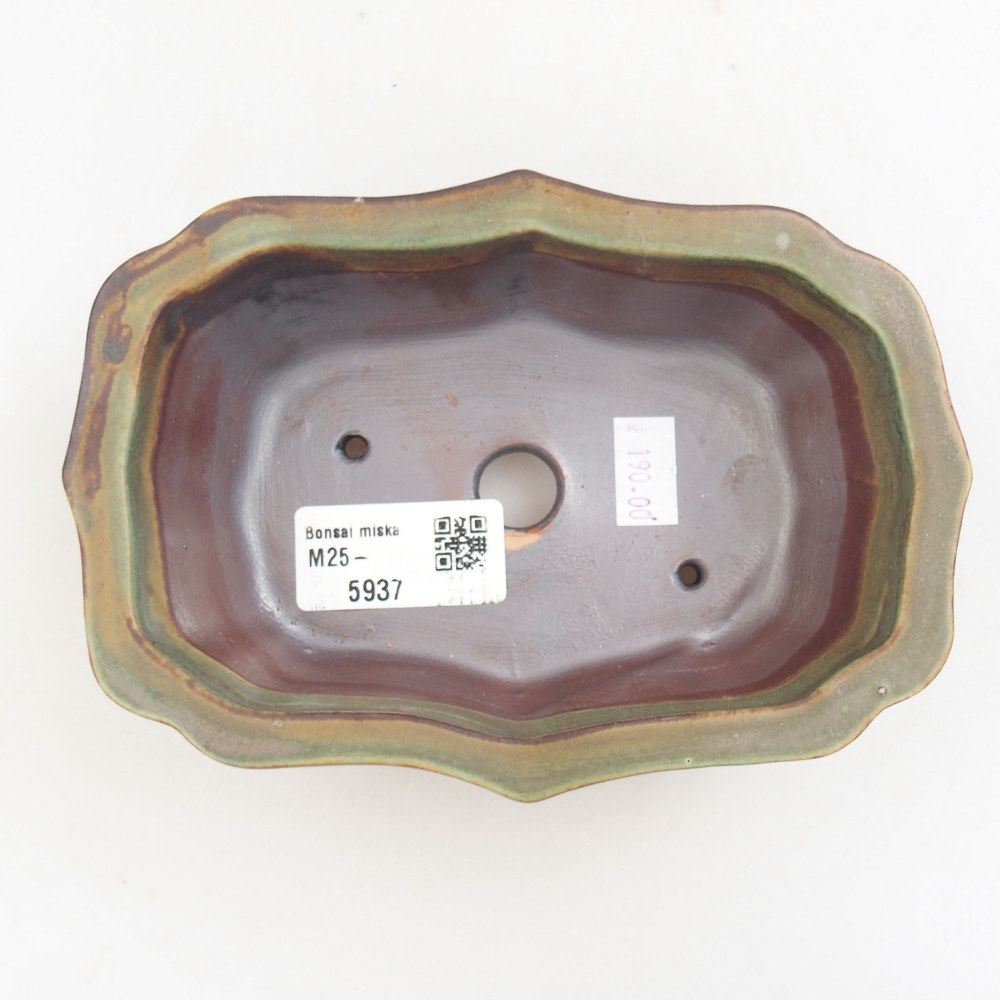 Bonsaischale aus Keramik 15,5 x 12 x 6 cm, Farbe blau