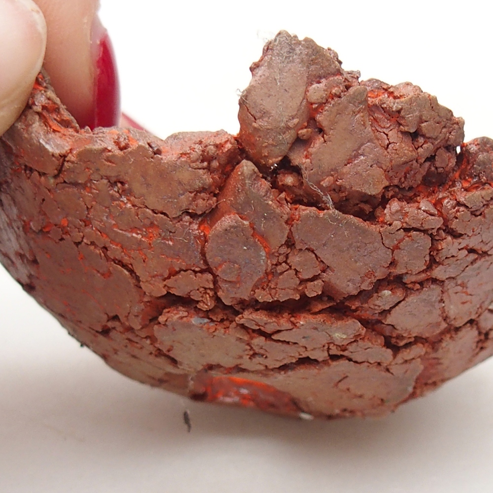 Keramische Muschel 7 x 7 x 4 cm , Farbe orange