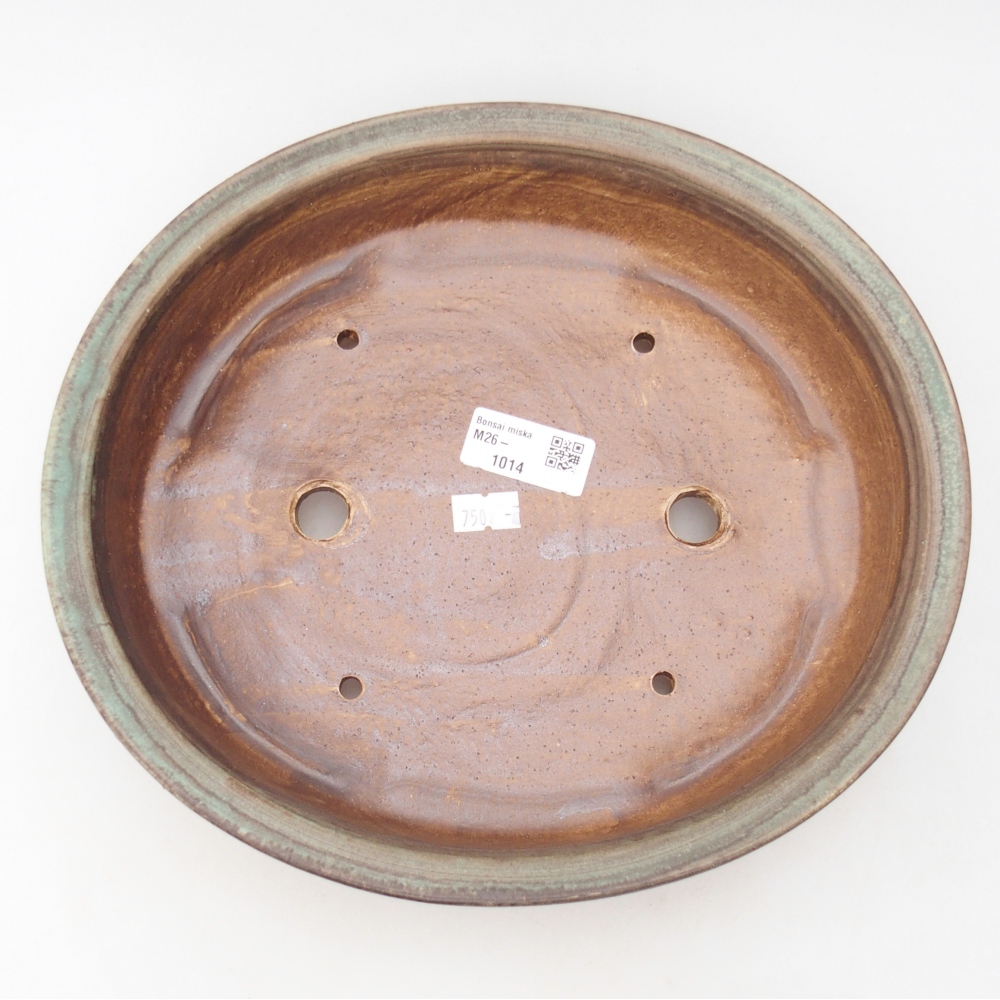 Bonsaischale aus Keramik 26 x 23,5 x 5,5 cm, grün