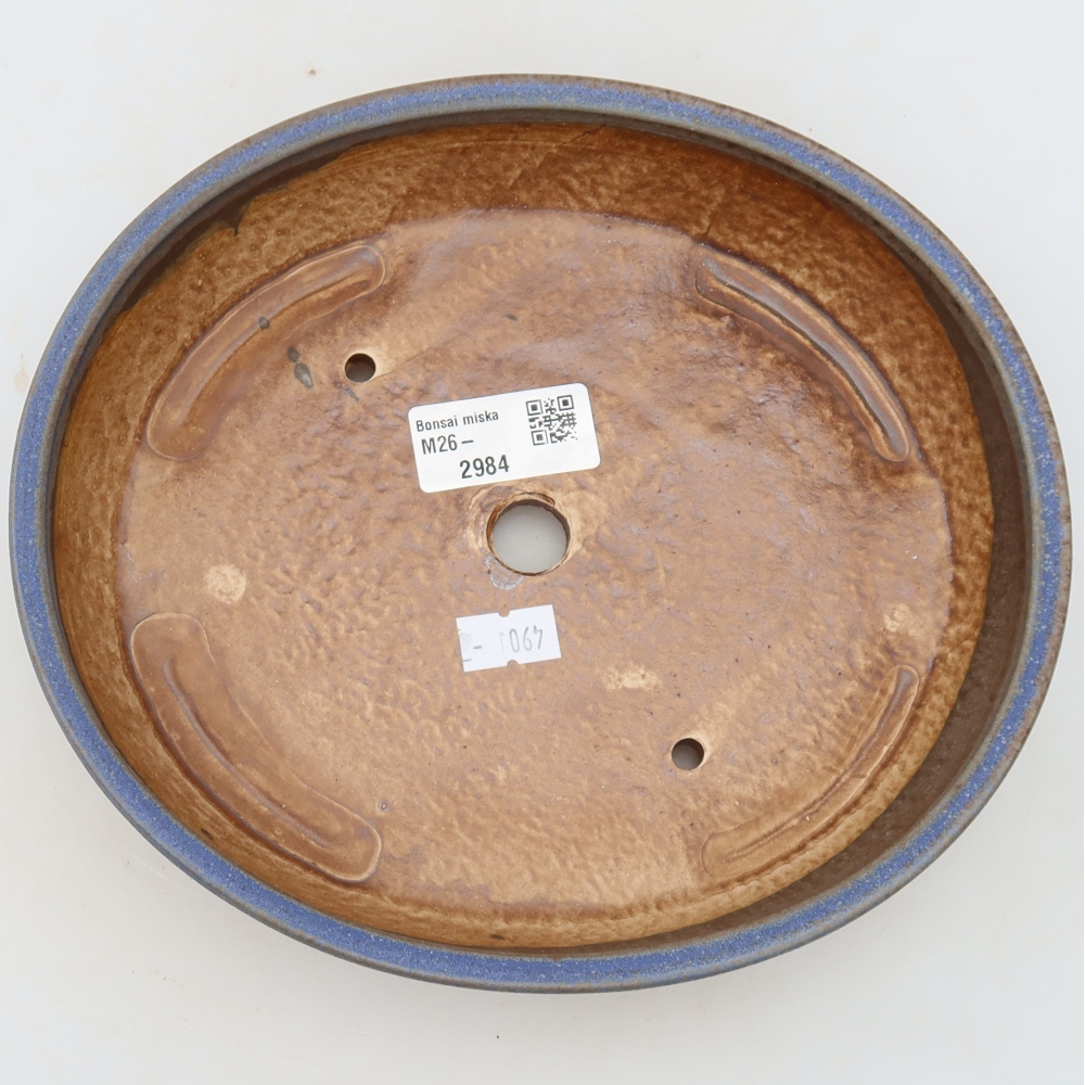 Keramik-Bonsai-Schale 21 x 19 x 4,5 cm, Farbe: Blau