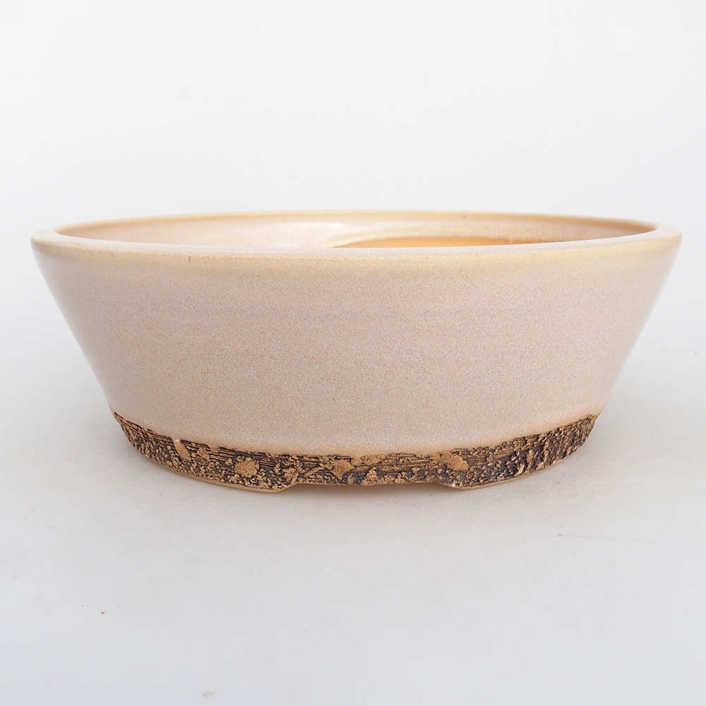 Bonsaischale aus Keramik 22 x 22 x 7,5 cm, Farbe beige