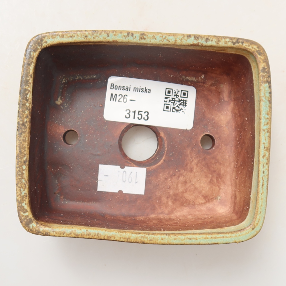 Keramik-Bonsai-Schale 10 x 8 x 3,5 cm, Farbe: grün