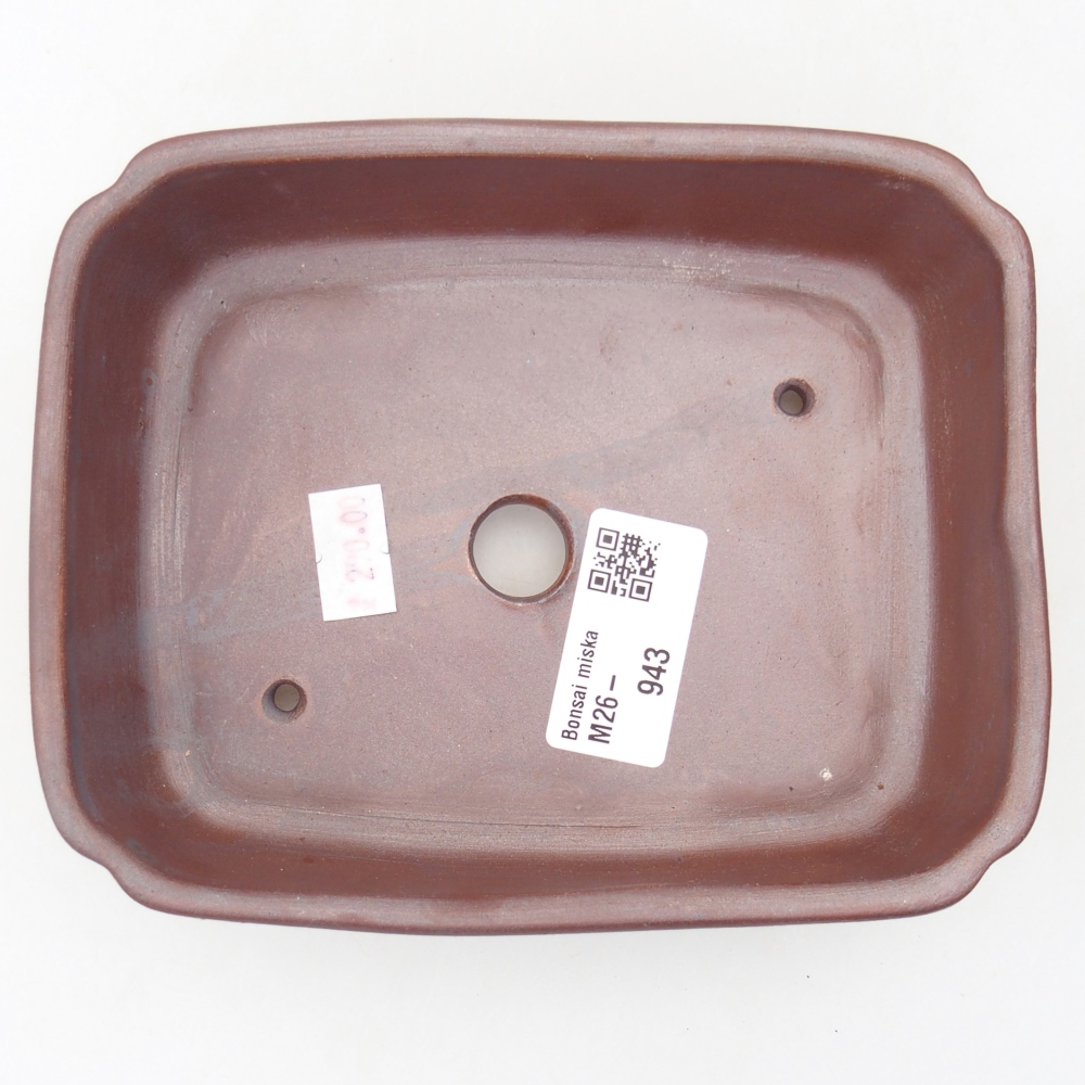 Bonsaischale aus Keramik 15 x 12 x 4,5 cm, metallfarben