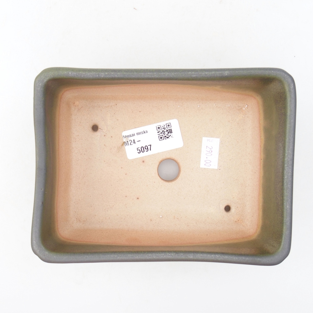 Bonsaischale aus Keramik 16 x 12 x 6 cm, grün