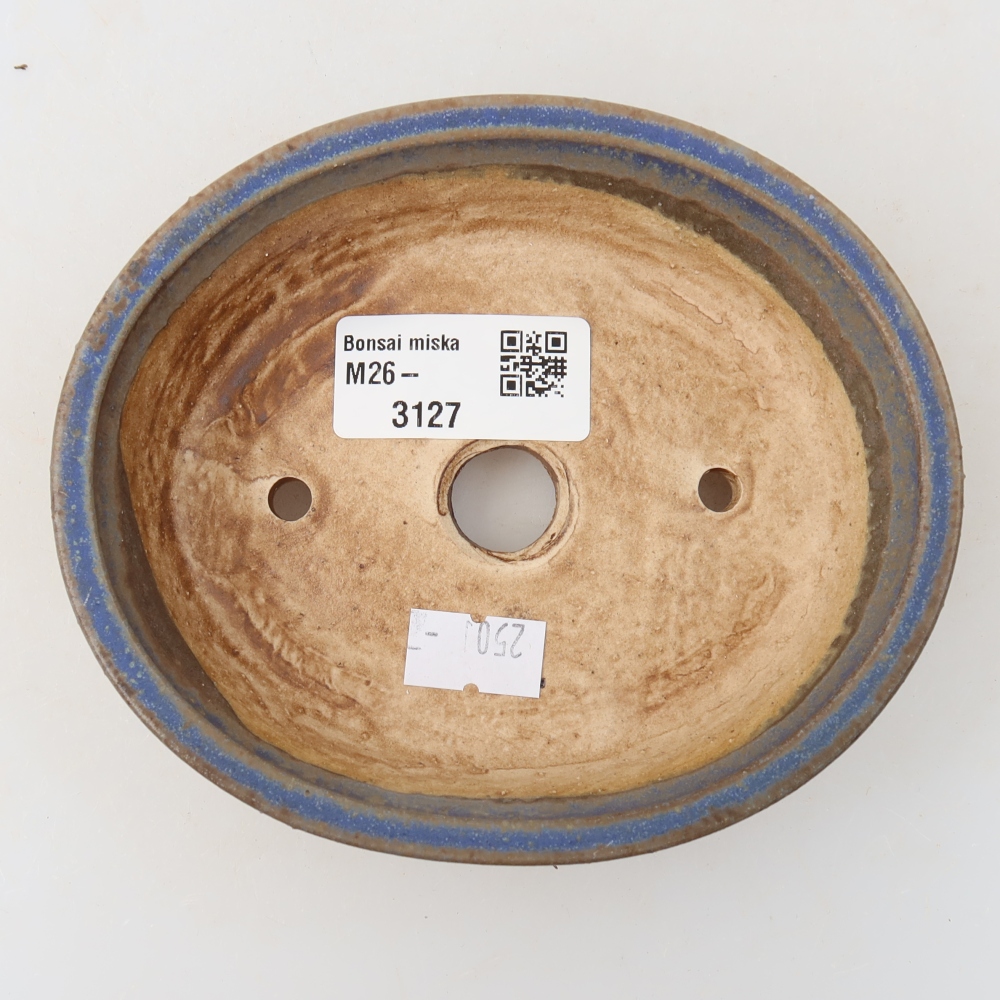 Keramik-Bonsai-Schale, 12,5 × 10,5 × 3,5 cm, Farbe: Blau