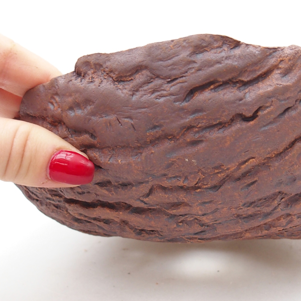 Keramikschale 19 x 19 x 6,5 cm , Farbe braun