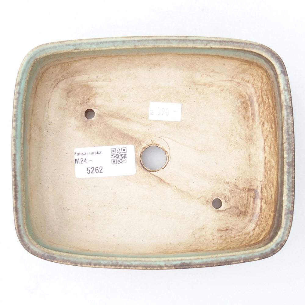 Bonsaischale aus Keramik 17,5 x 14 x 4,5 cm, grün