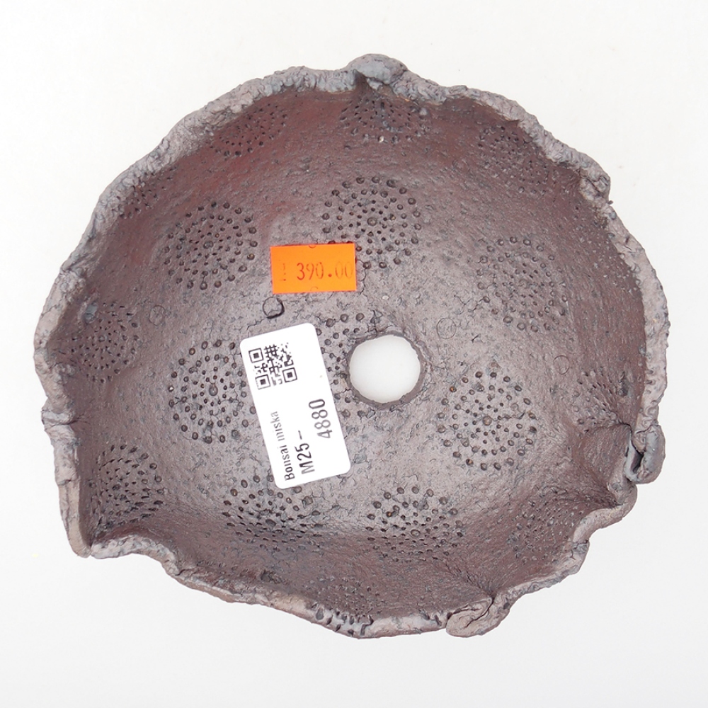 Keramikschale 14 x 12 x 6,5 cm , Metallic-Farbe