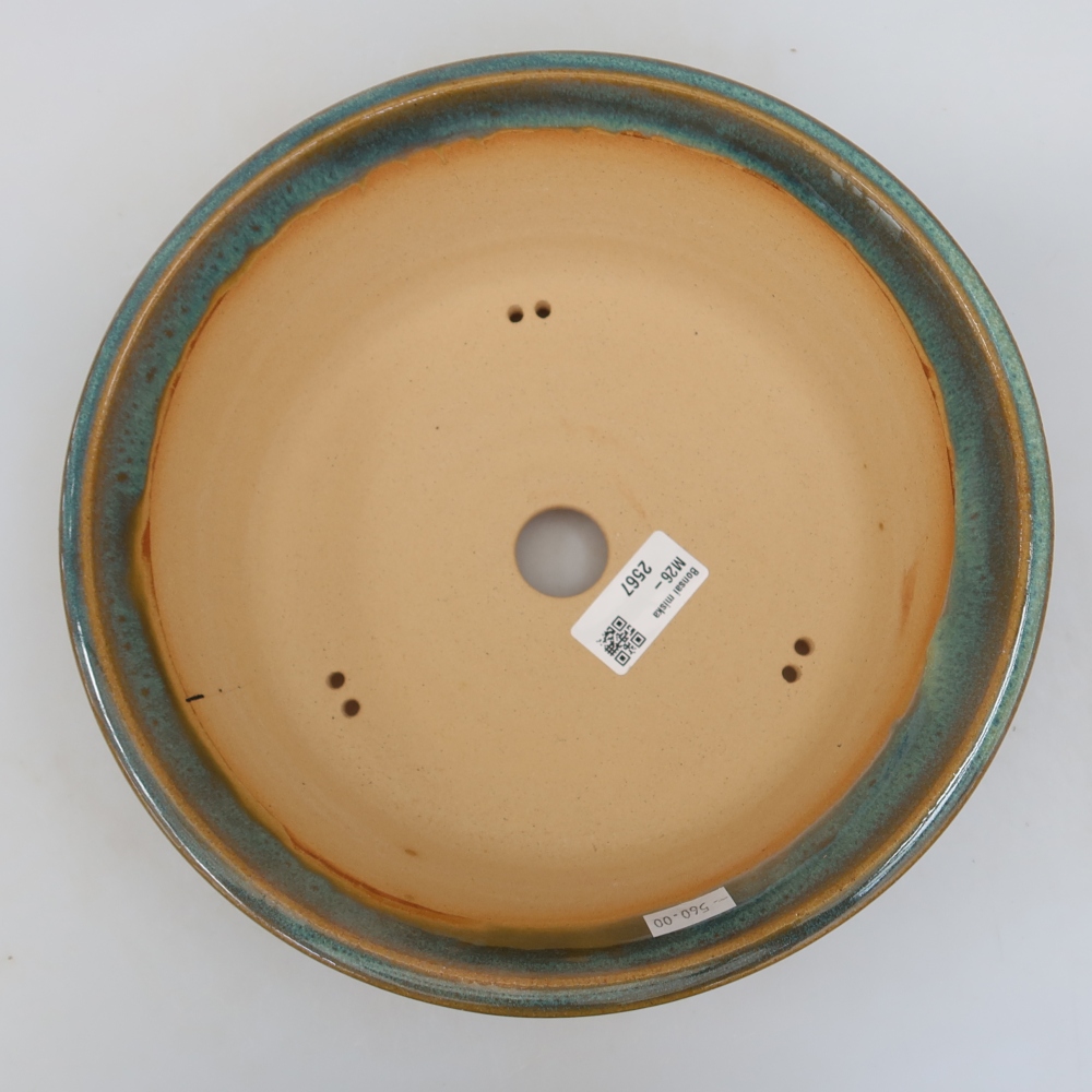 Bonsaischale aus Keramik 25 x 25 x 7,5 cm, Farbe blau
