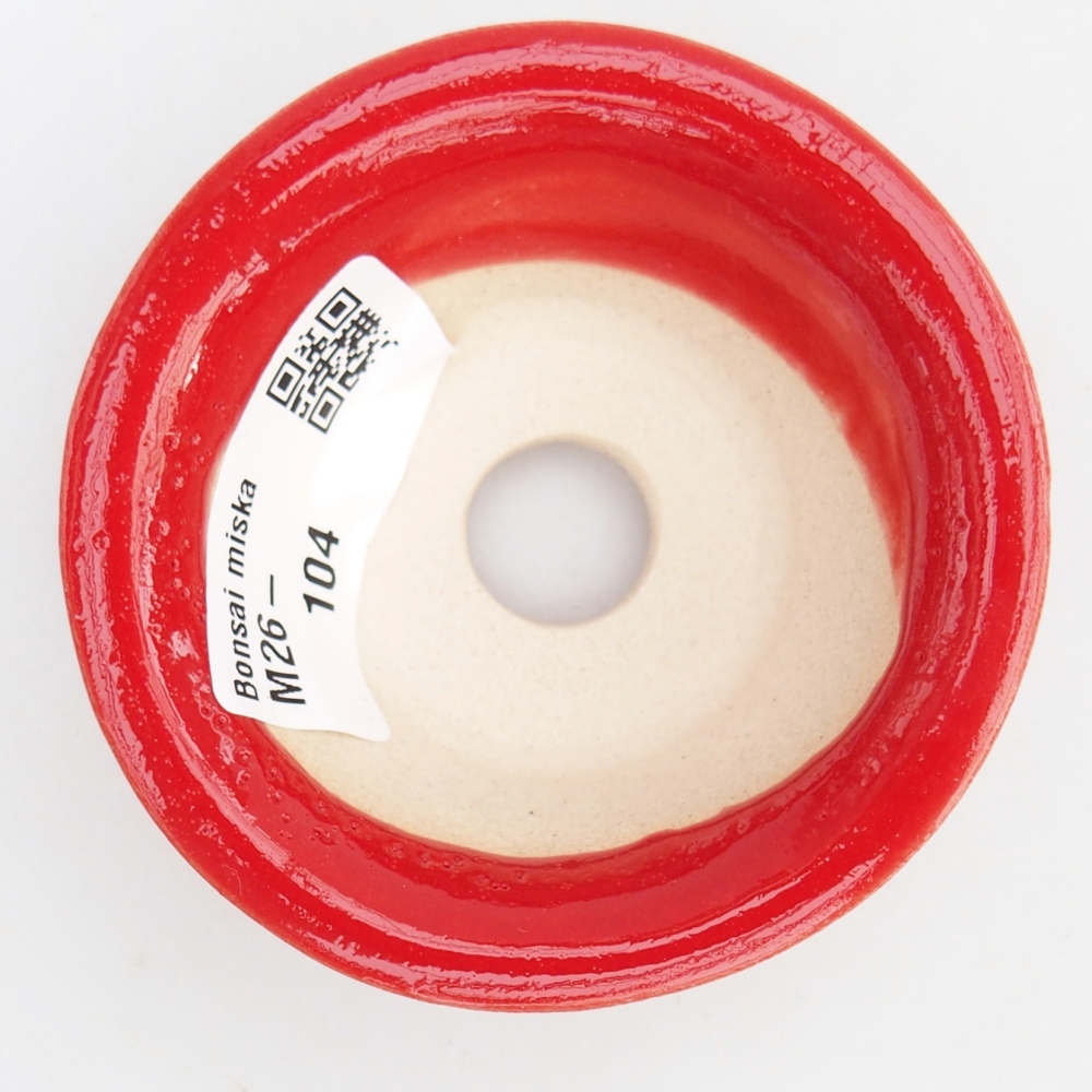 Mini-Bonsaischale 7,5 x 7,5 x 3 cm, Farbe rot