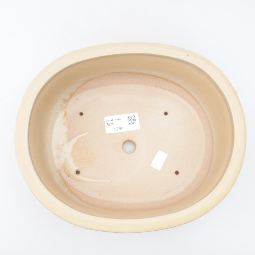Bonsaischale aus Keramik 23 x 19,5 x 7 cm, Farbe beige