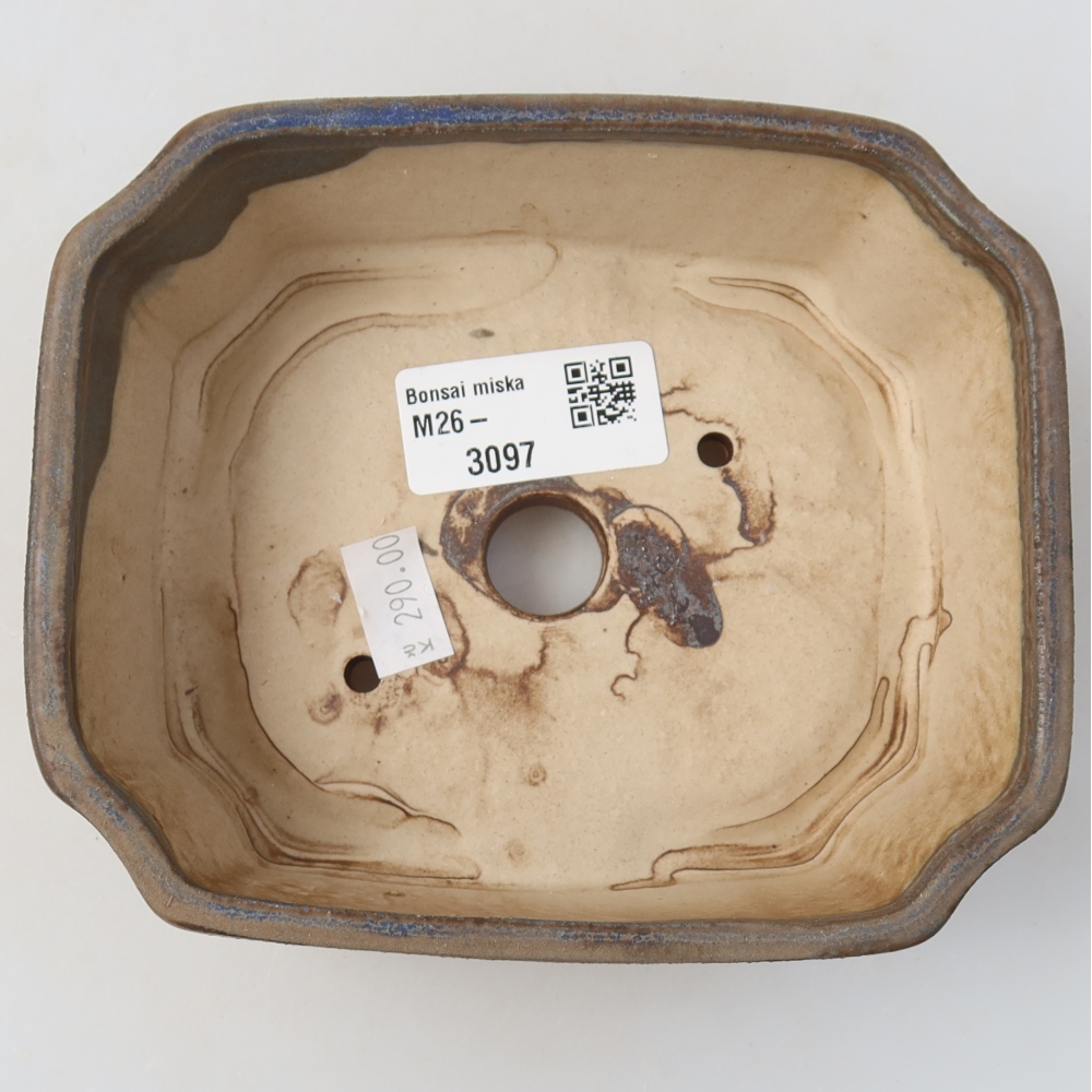 Bonsaischale aus Keramik 14 x 11,5 x 4,5 cm, Farbe blau