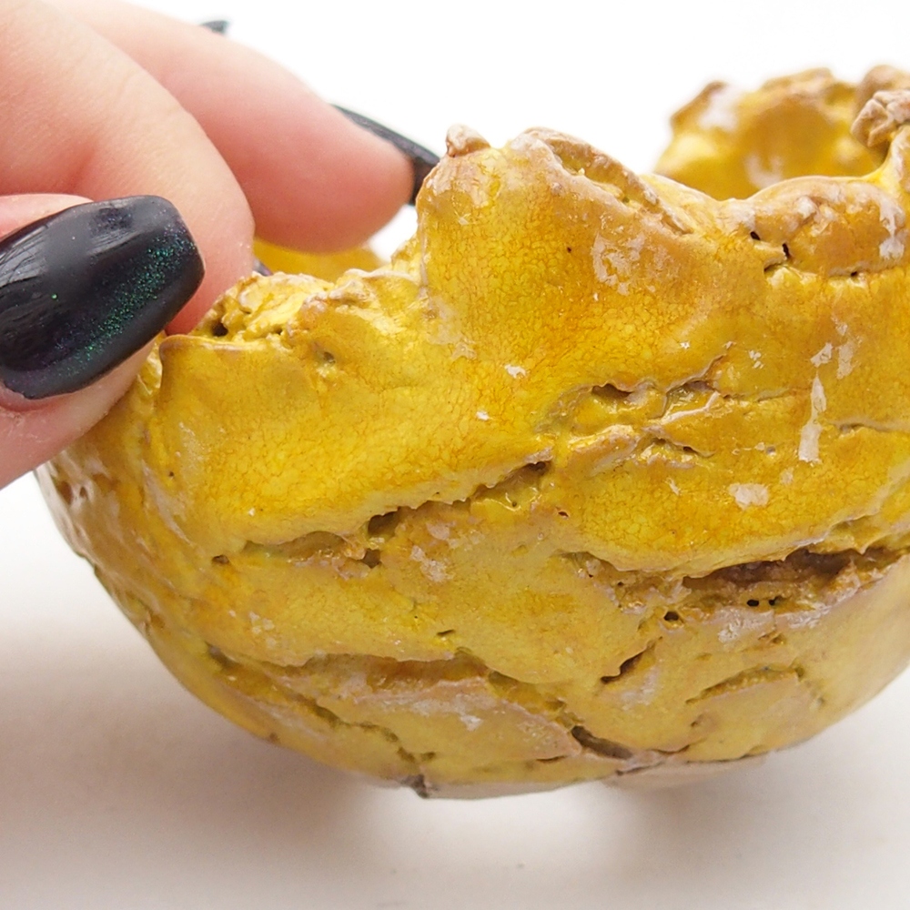 Keramikschale 8,5 x 8,5 x 6 cm , gelb