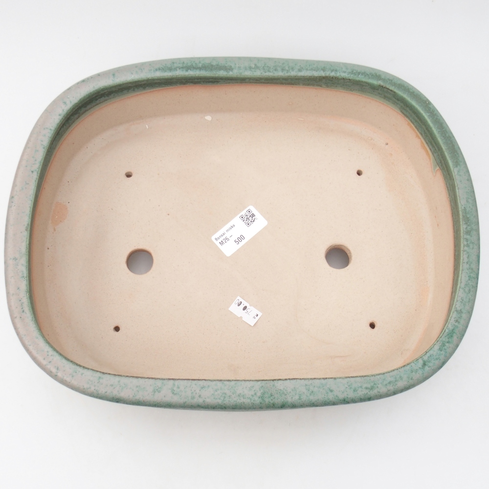 Bonsaischale aus Keramik 32 x 25 x 7,5 cm, grün