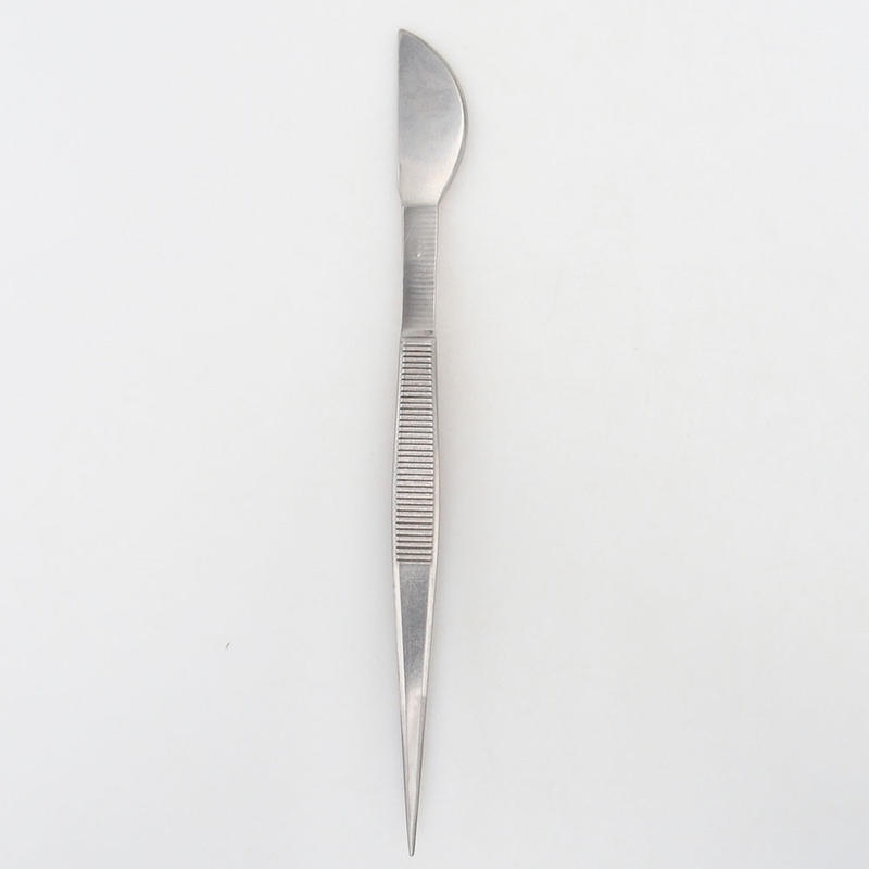 Spatel und Pinzette 22 cm - rostfreier Stahl