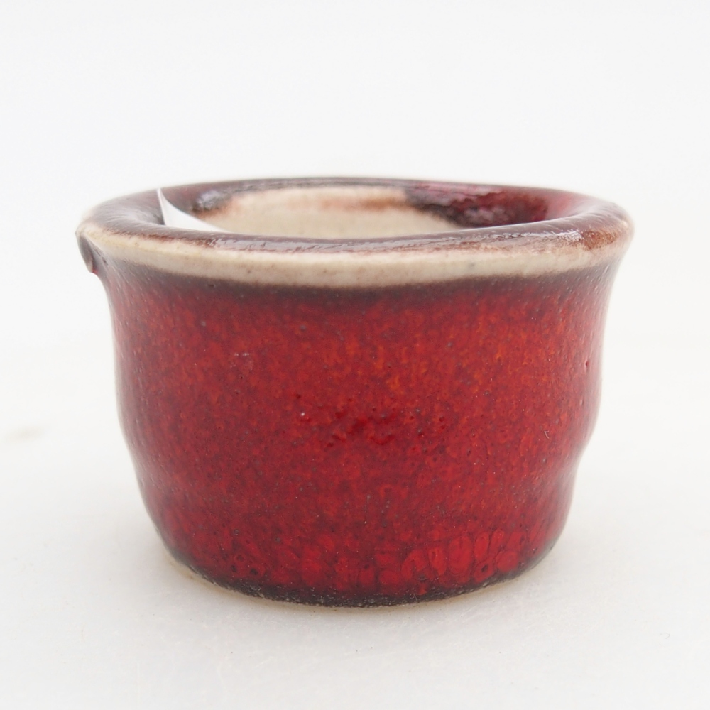 Mini-Bonsaischale 3,5 x 3,5 x 2,5 cm, Farbe rot