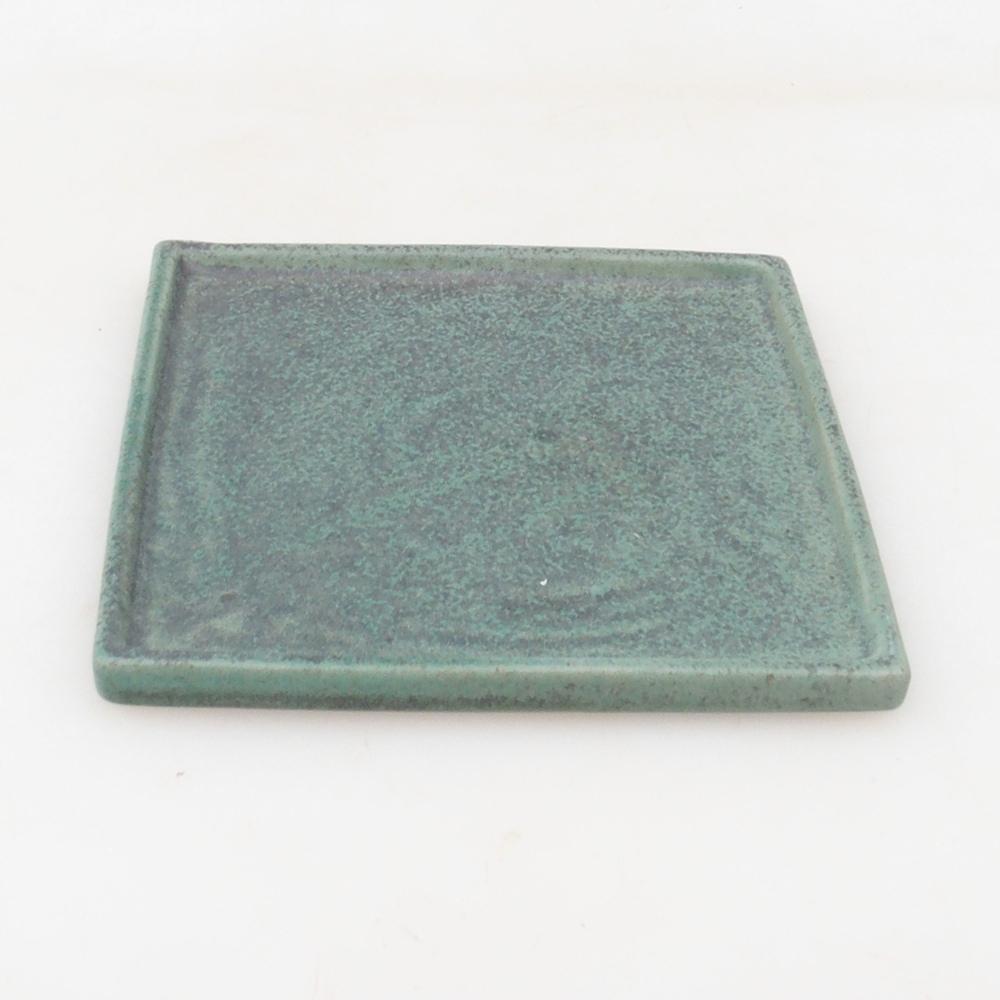 Bonsaischale quadratisch L - 14 x 14 x 1 cm - grün