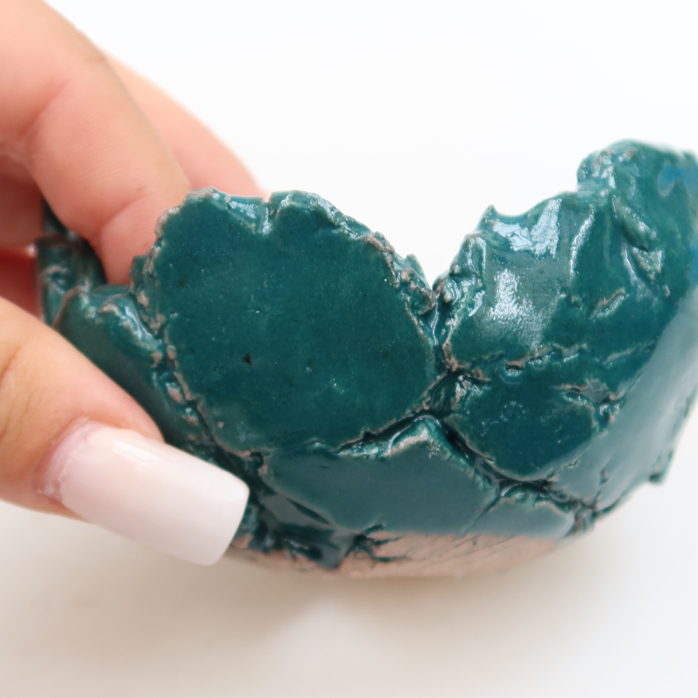Keramikschale  9 x 8,5 x 6,5 cm, Farbe: grün
