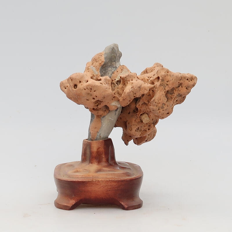 Suiseki - Stein mit DAI (Holzsockel)