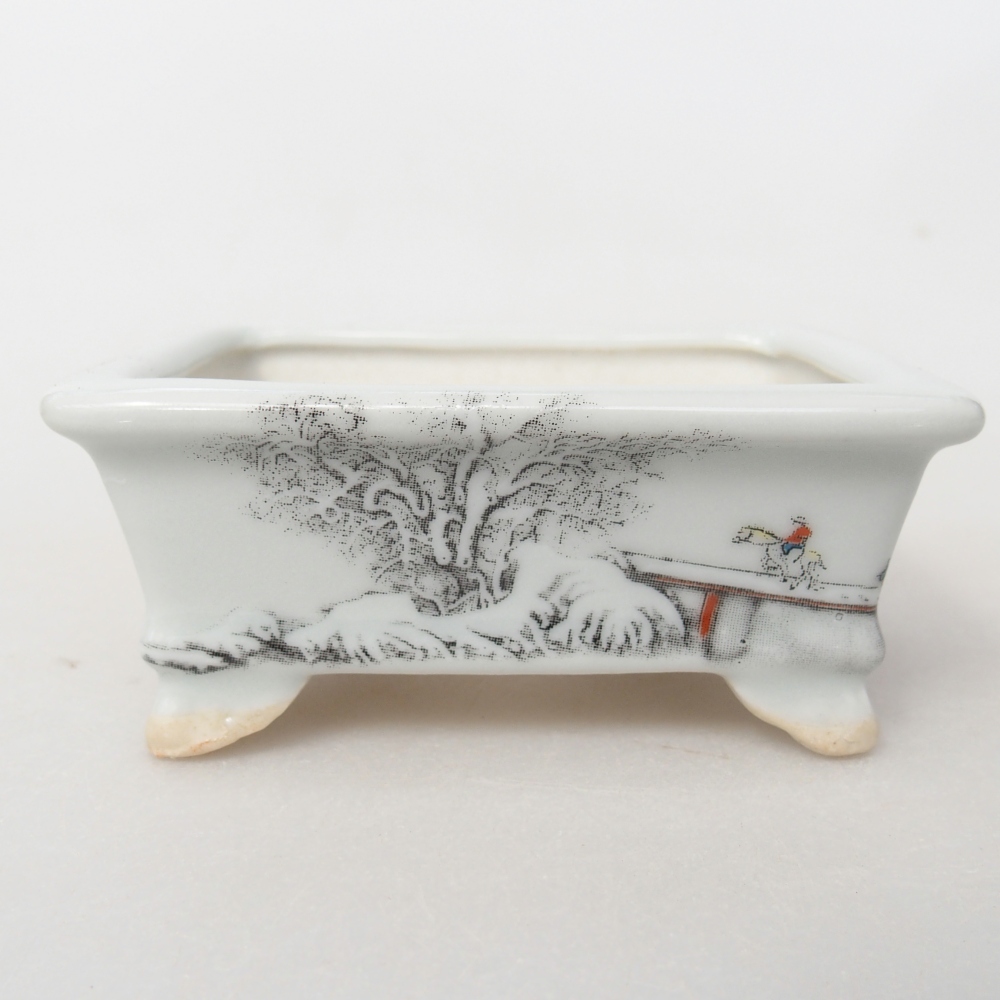 Mini-Bonsaischale 8 x 6 x 3 cm, weiß