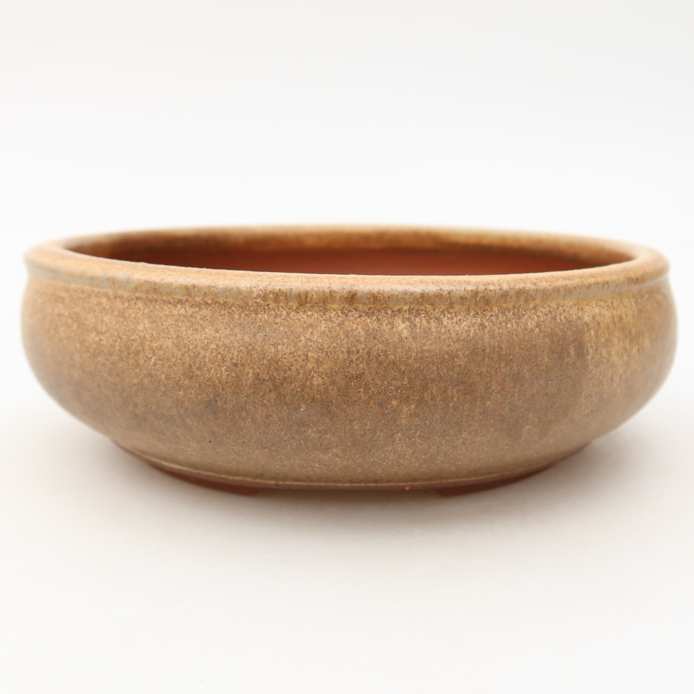 Keramik-Bonsai-Schale, 16 x 16 x 5,5 cm, Farbe: Braun