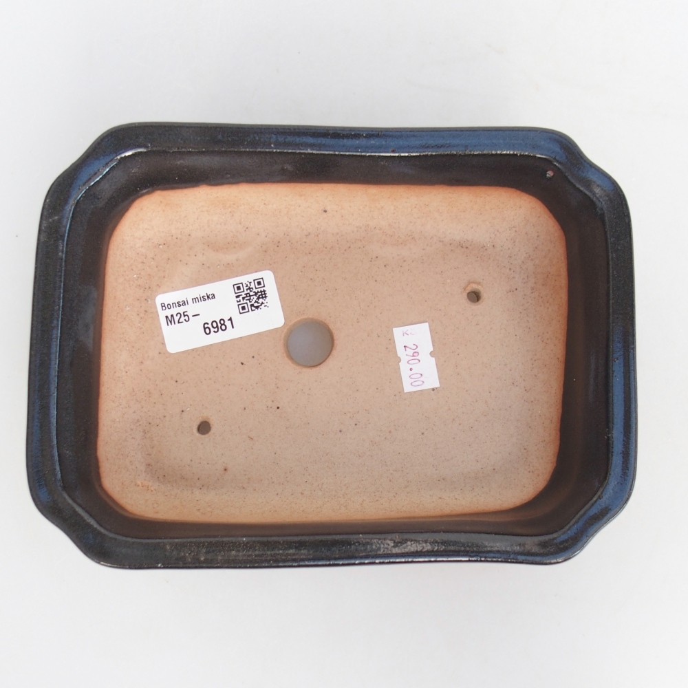 Bonsaischale aus Keramik 18 x 13,5 x 5 cm, Farbe schwarz
