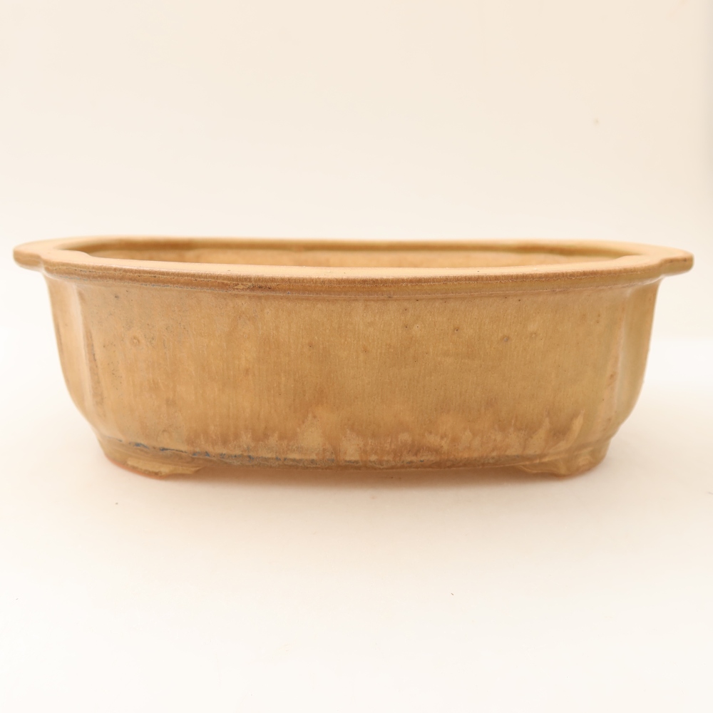 Keramik-Bonsai-Schale 24,5 x 21 x 7,5 cm, Farbe: Beige