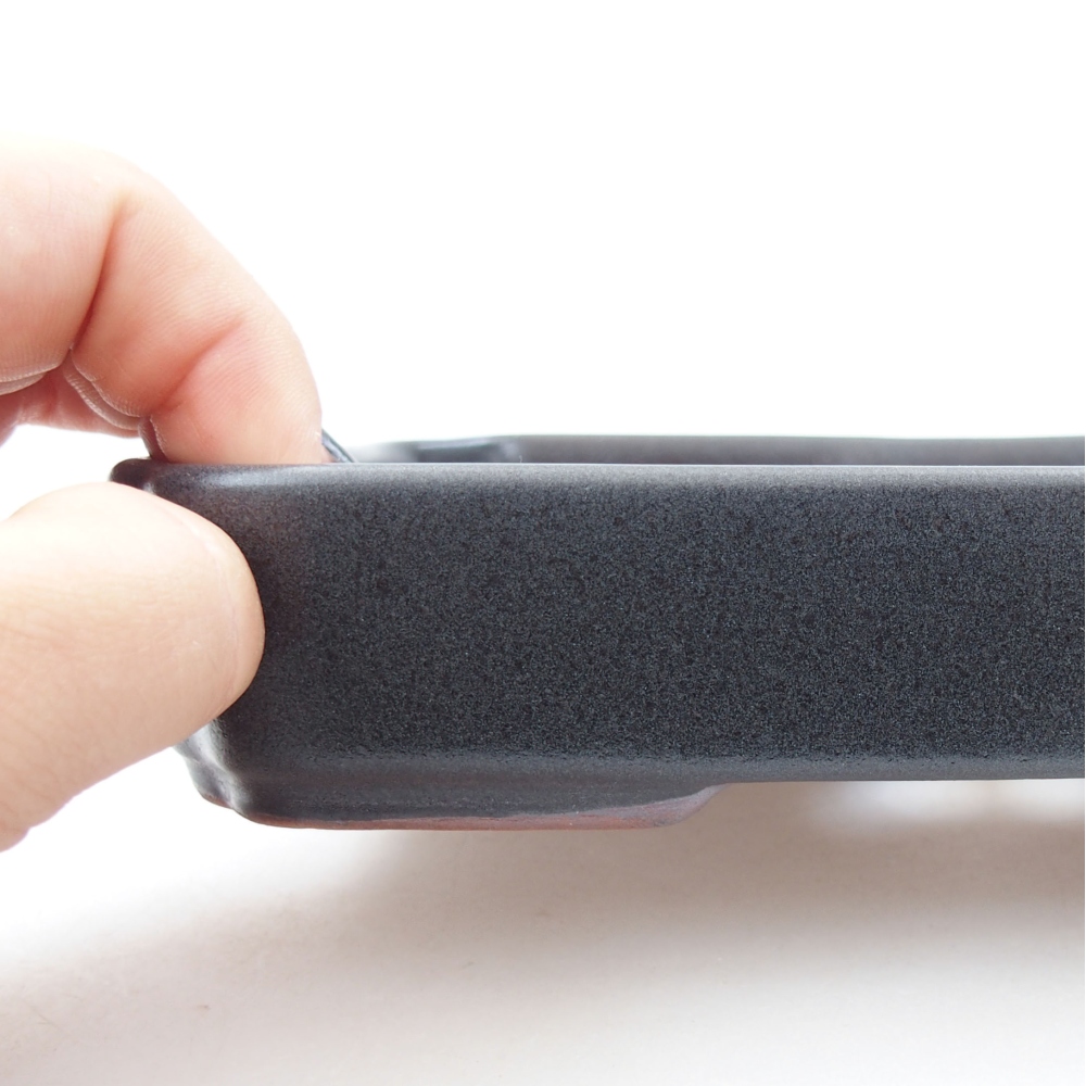 Bonsaischale aus Keramik 15,5 x 12 x 6 cm, Farbe blau